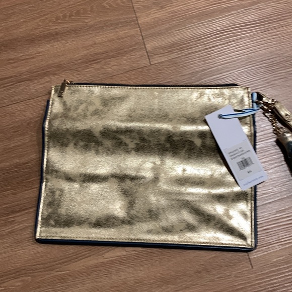 RL - Southern Tide Gold Clutch Tuck a little shimmer with the tasseled - Picture 4 of 8